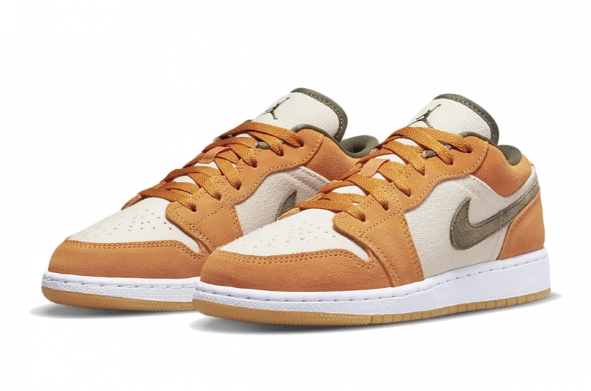 AIR JORDAN 1 LOW ORANGE OLIVE (GS) [DJ0342-102]