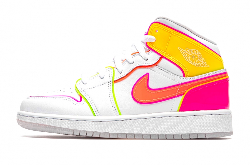 AIR JORDAN 1 MID GS EDGE GLOW [CV4611-100]