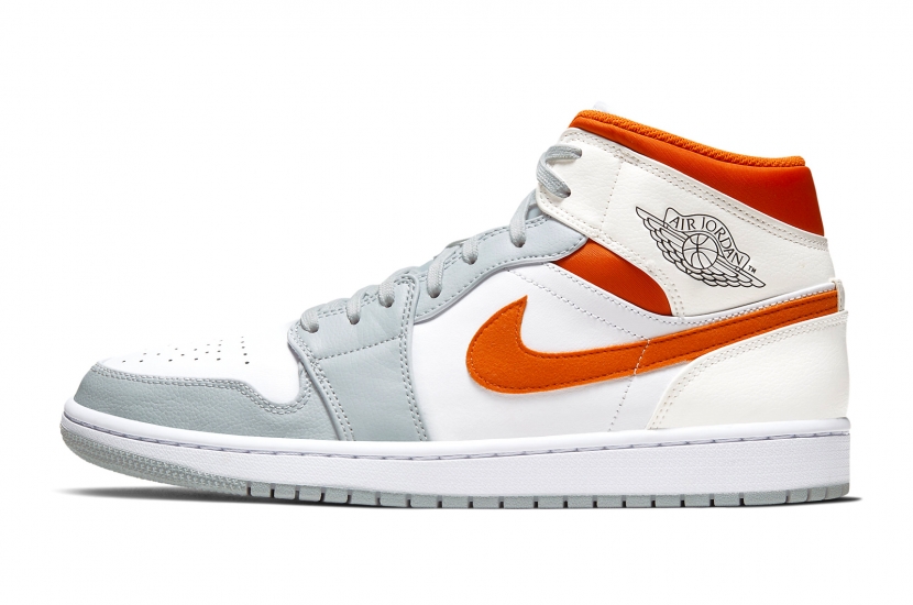 AIR JORDAN 1 MID STARFISH PURE PLATINUM [CW7591-100]