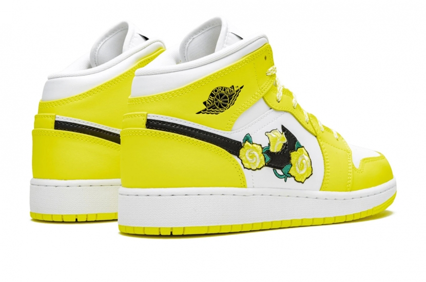 AIR JORDAN 1 MID GS DYNAMIC YELLOW FLORAL [AV5174-700]