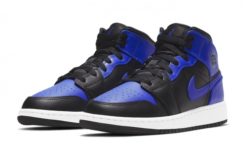 AIR JORDAN 1 MID HYPER ROYAL WOMEN [554725-077]