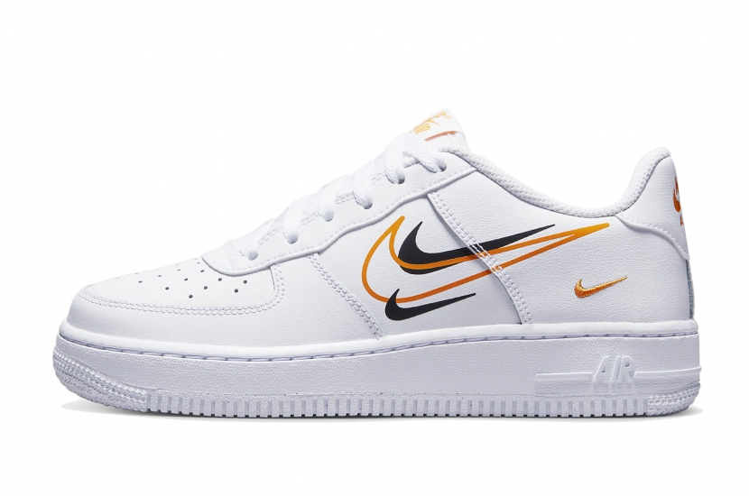 AIR FORCE 1 MULTI SWOOSH WHITE ORANGE GS [DV7141-100]