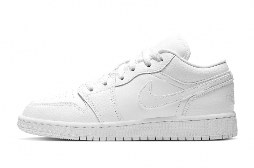 AIR JORDAN 1 LOW TRIPLE WHITE GS [553560-136]