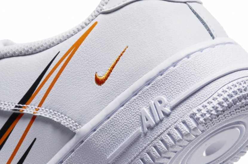 AIR FORCE 1 MULTI SWOOSH WHITE ORANGE GS [DV7141-100]