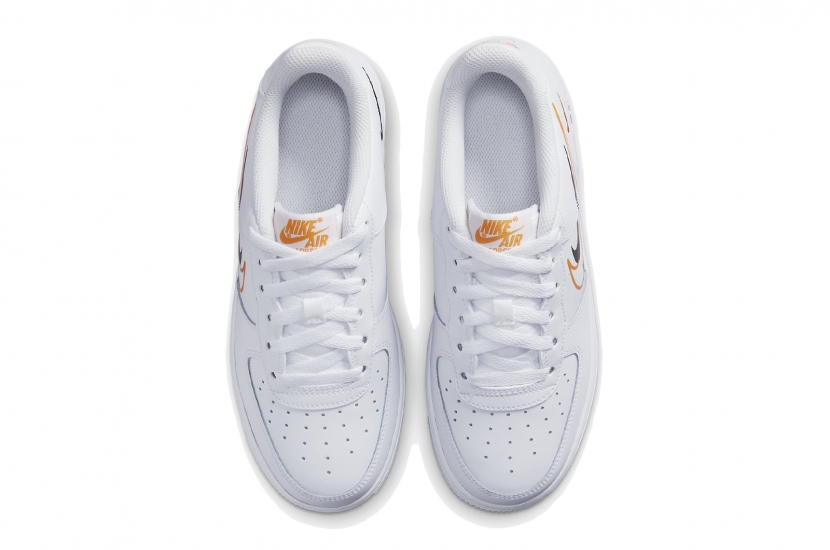AIR FORCE 1 MULTI SWOOSH WHITE ORANGE GS [DV7141-100]