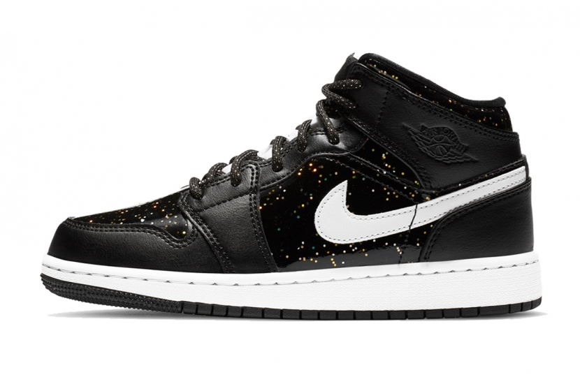 AIR JORDAN 1 MID GS BLACK SPECKLE [AV5174-001]
