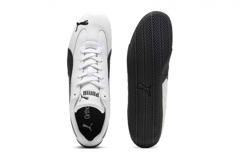 PUMA SPEEDCAT LEATHER WHITE BLACK [401603-02]