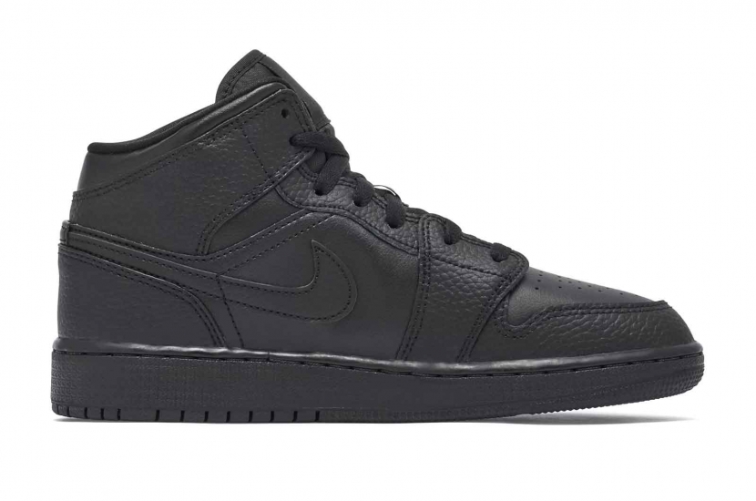 AIR JORDAN 1 MID TRIPLE BLACK [554725-091]