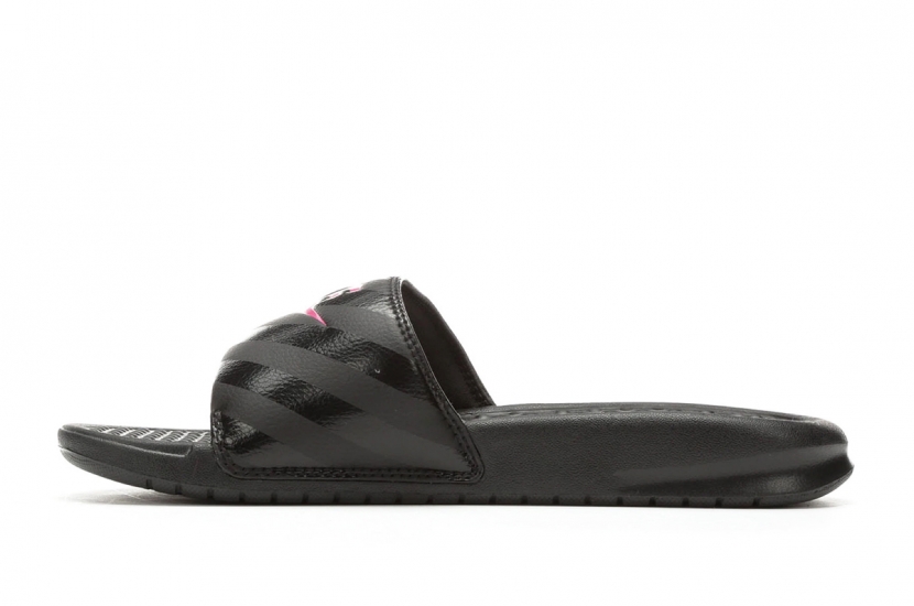 NIKE BENASSI BLACK VIVID PINK [343881-061]