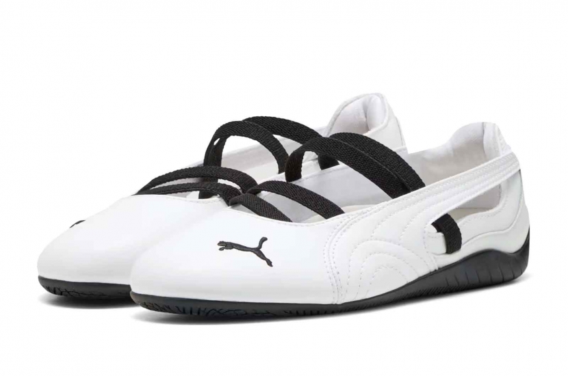 PUMA SPEEDCAT BALLET LEATHER WHITE BLACK [403587-01]