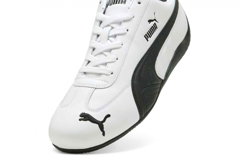 PUMA SPEEDCAT LEATHER WHITE BLACK [401603-02]