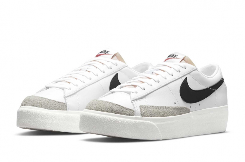 BLAZER LOW PLATFORM WHITE BLACK [DJ0292-101]