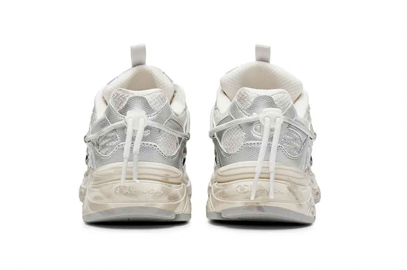 CHAMPION CHUNKY LOW-TOP SILVER/MILK WHITE [U5AFCRU15P8]