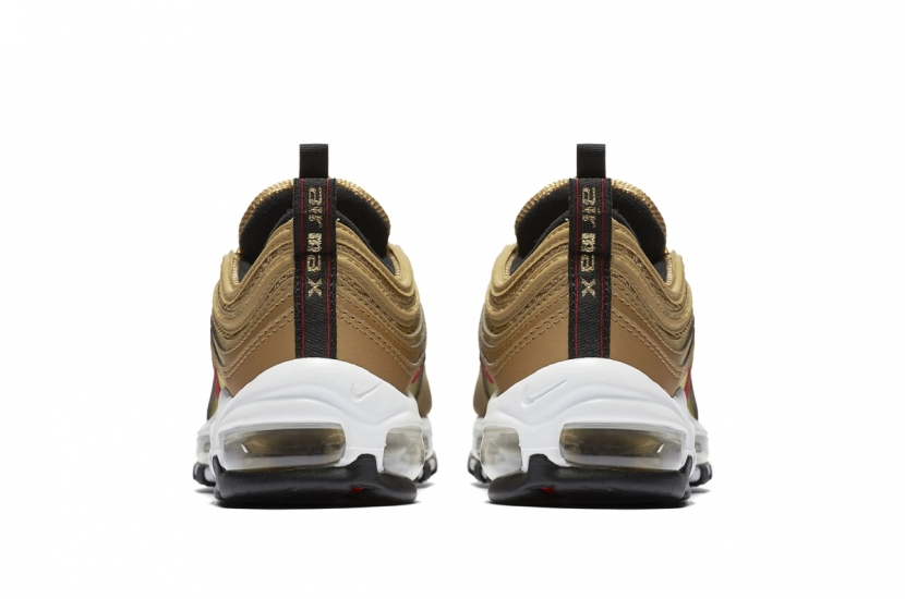 AIR MAX 97 METALLIC GOLD TRAINERS (GS) [918890-700]