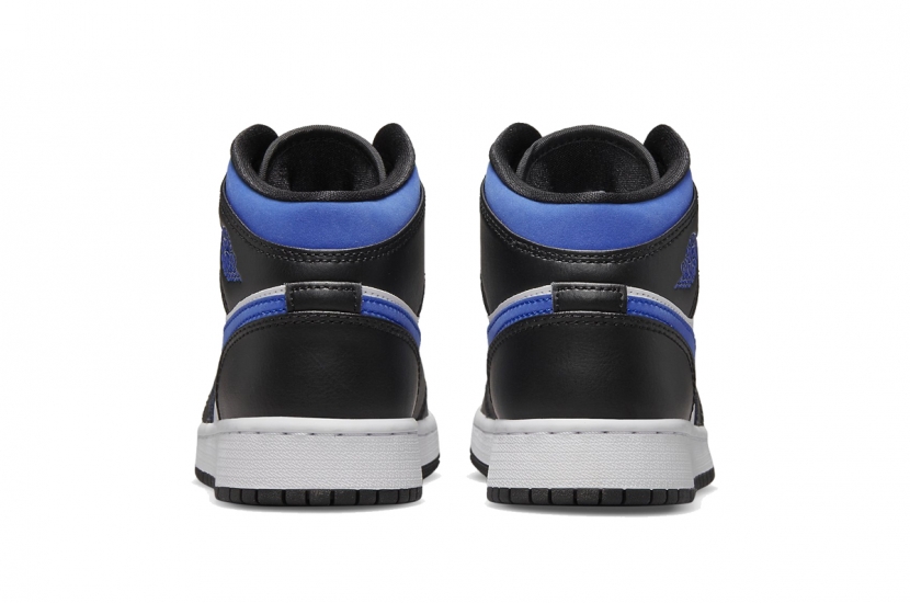 AIR JORDAN 1 MID WHITE BLACK RACER BLUE [554725-140]