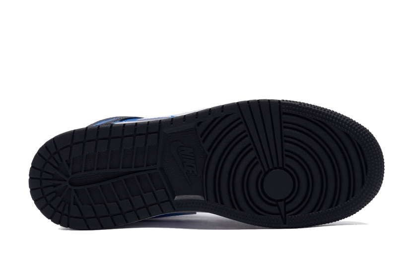 AIR JORDAN 1 MID WHITE BLACK RACER BLUE [554725-140]