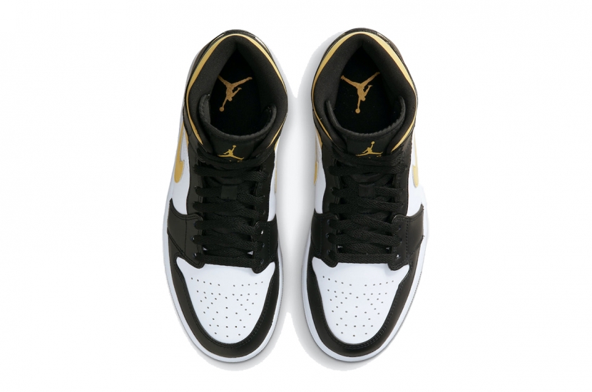 AIR JORDAN 1 MID WHITE POLLEN BLACK [554724-177]