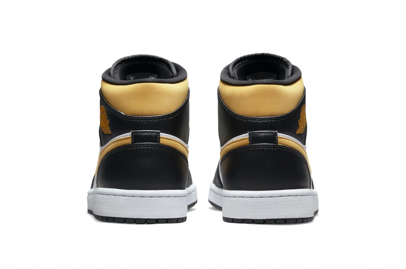 AIR JORDAN 1 MID WHITE POLLEN BLACK [554724-177]