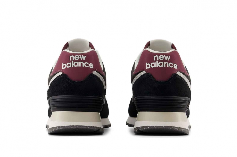 NEW BALANCE 574 BLACK WHITE BURGUNDY [WL574WBE]
