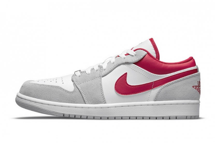 AIR JORDAN 1 LOW LIGHT SMOKE GREY GYM RED [DC6991-016]