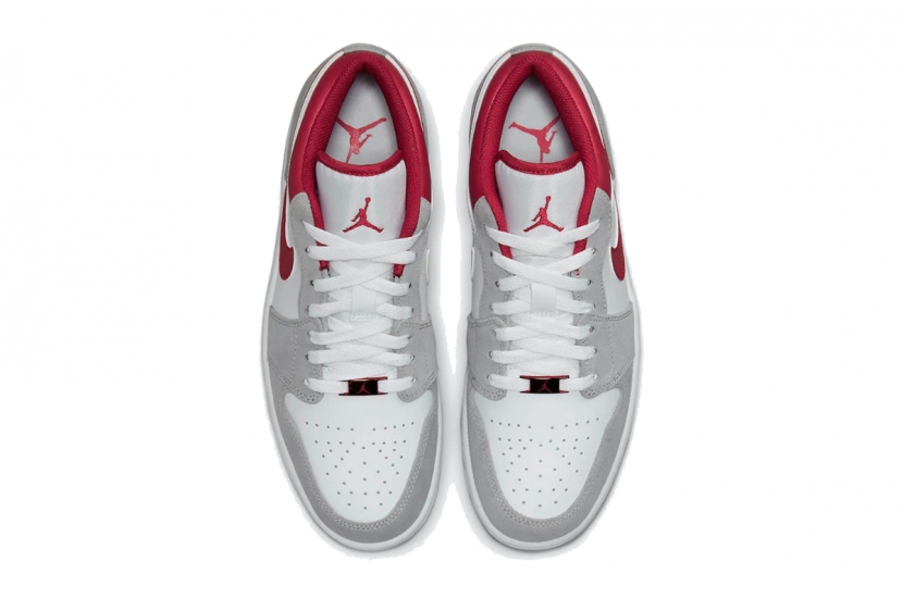 AIR JORDAN 1 LOW LIGHT SMOKE GREY GYM RED [DC6991-016]