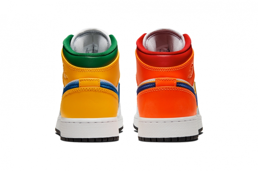 AIR JORDAN 1 MID WHITE COURT PURPLE TEAL [554725-128]