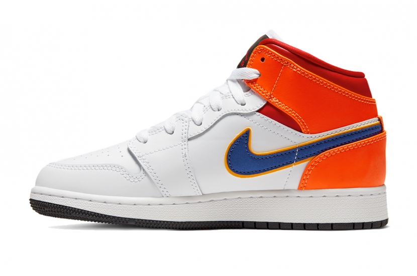 AIR JORDAN 1 MID WHITE COURT PURPLE TEAL [554725-128]