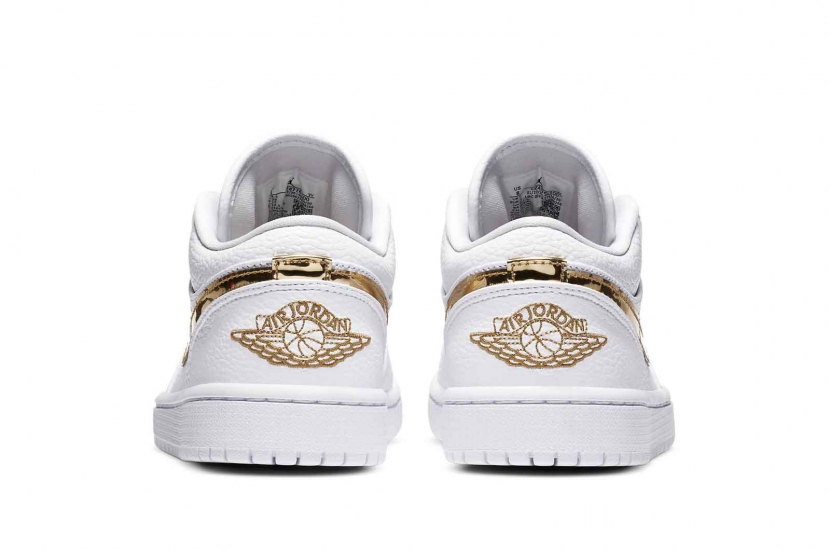 AIR JORDAN 1 LOW WHITE METALLIC GOLD W [CZ4776-100]