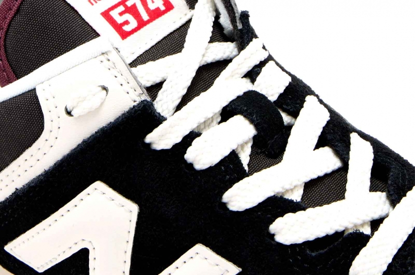 NEW BALANCE 574 BLACK WHITE BURGUNDY [WL574WBE]
