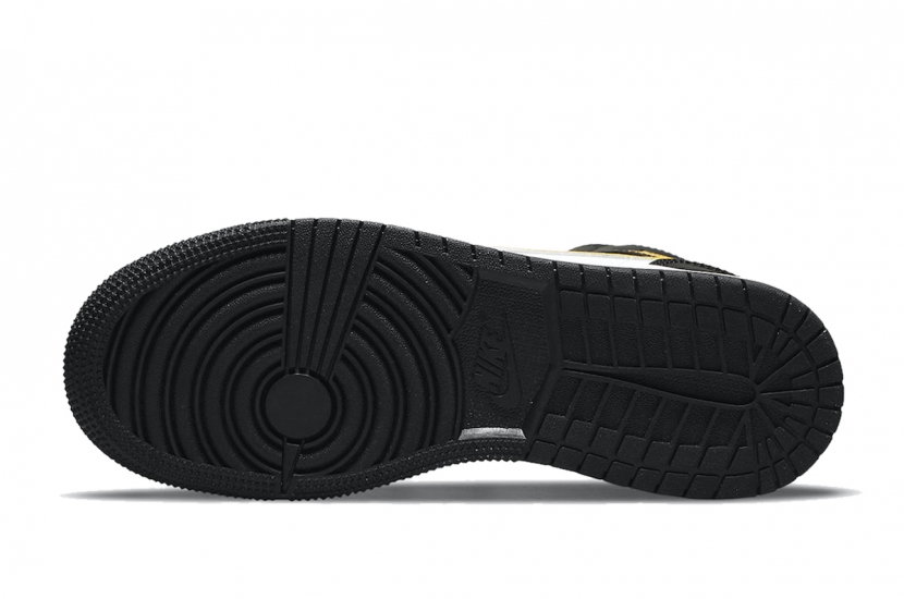 AIR JORDAN 1 MID GS WHITE POLLEN BLACK [554725-177]