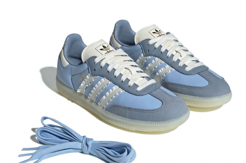 SAMBA RUFFLE STRIPES PACK CLEAR SKY [JR8829]