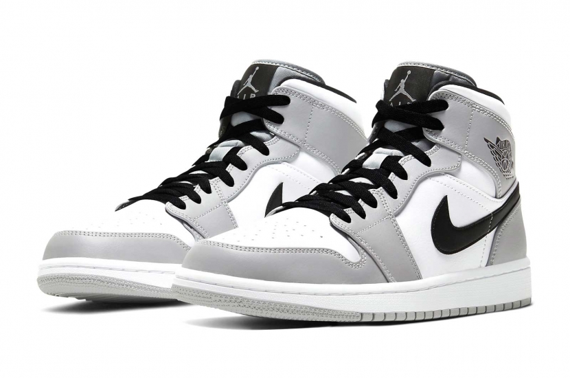 AIR JORDAN 1 MID LIGHT SMOKE GREY [554724-092]