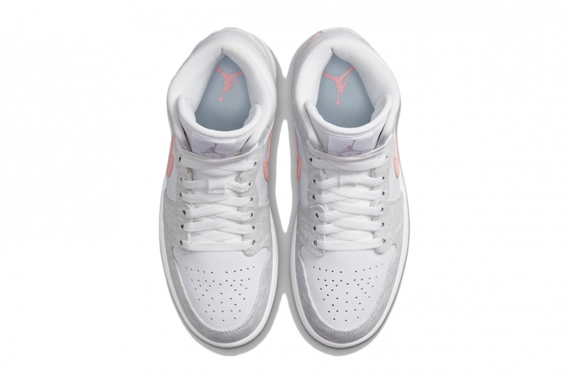 AIR JORDAN 1 MID SE WHITE LIGHT IRON ORE [DN4045-001]