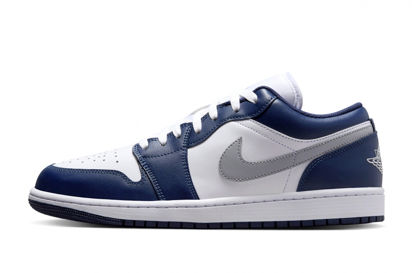 AIR JORDAN 1 LOW GS ‘MIDNIGHT NAVY WOLF GREY’ [553560-141] | [553558-141]