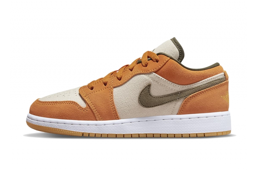 AIR JORDAN 1 LOW ORANGE OLIVE (GS) [DJ0342-102]