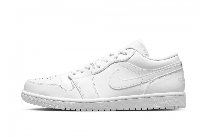 AIR JORDAN 1 LOW TRIPLE WHITE M [553558-136]