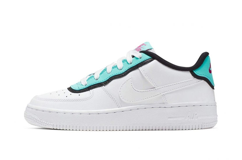 AIR FORCE 1 DOUBLE AQUA BLACK [BV1084-100]