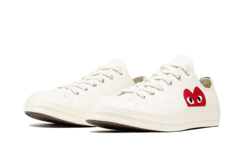 CONVERSE CHUCK 70 CDG PLAY LOW WHITE [150207C]