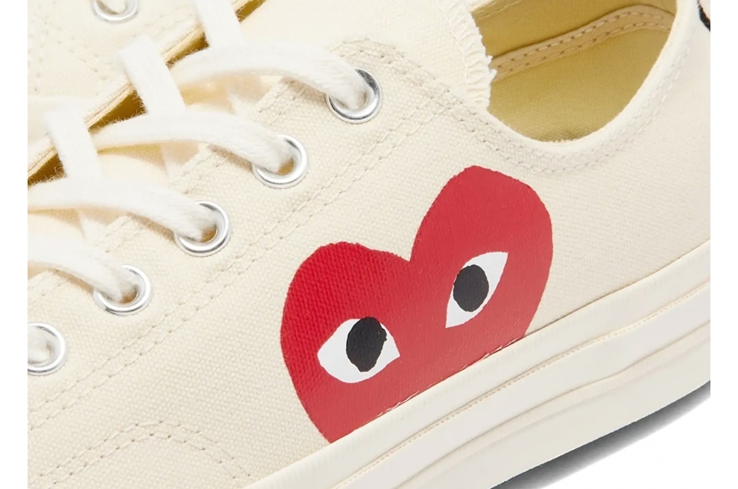 CONVERSE CHUCK 70 CDG PLAY LOW WHITE [150207C]