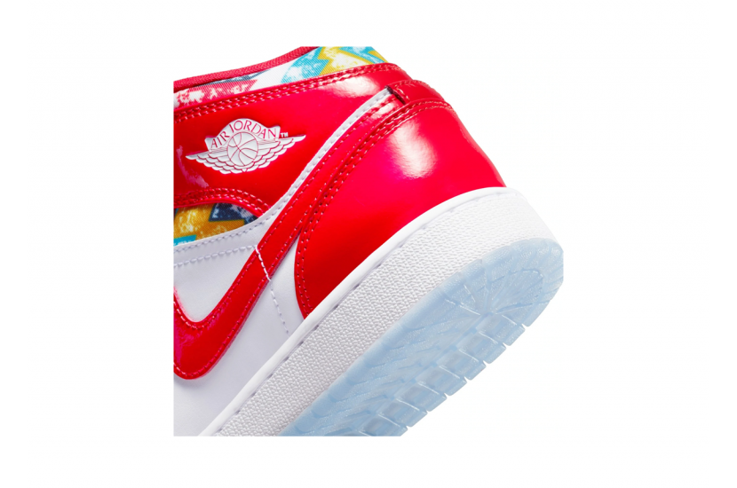 AIR JORDAN 1 MID BARCELONA SWEATER RED PATENT [DC7248-600]