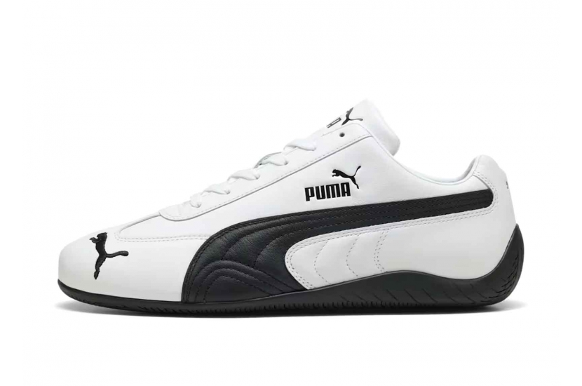 PUMA SPEEDCAT LEATHER WHITE BLACK [401603-02]