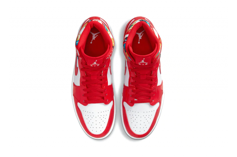 AIR JORDAN 1 MID BARCELONA SWEATER RED PATENT [DC7248-600]