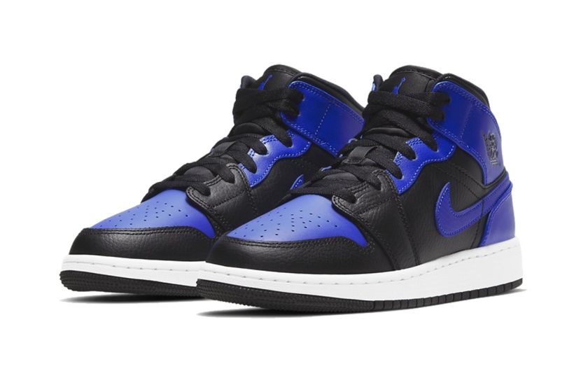 AIR JORDAN 1 MID HYPER ROYAL WOMEN [554725-077]