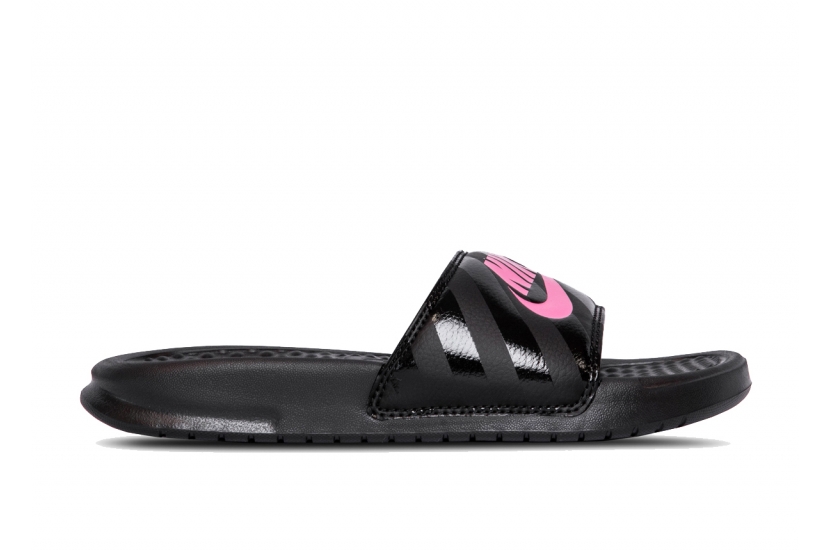 NIKE BENASSI BLACK VIVID PINK [343881-061]