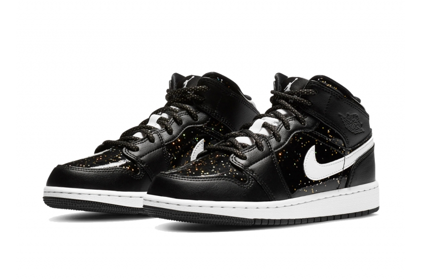 AIR JORDAN 1 MID GS BLACK SPECKLE [AV5174-001]