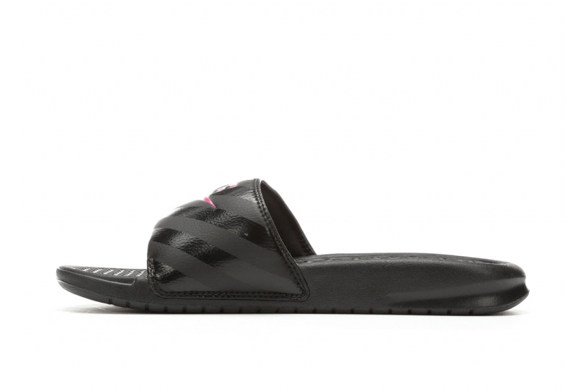 NIKE BENASSI BLACK VIVID PINK [343881-061]