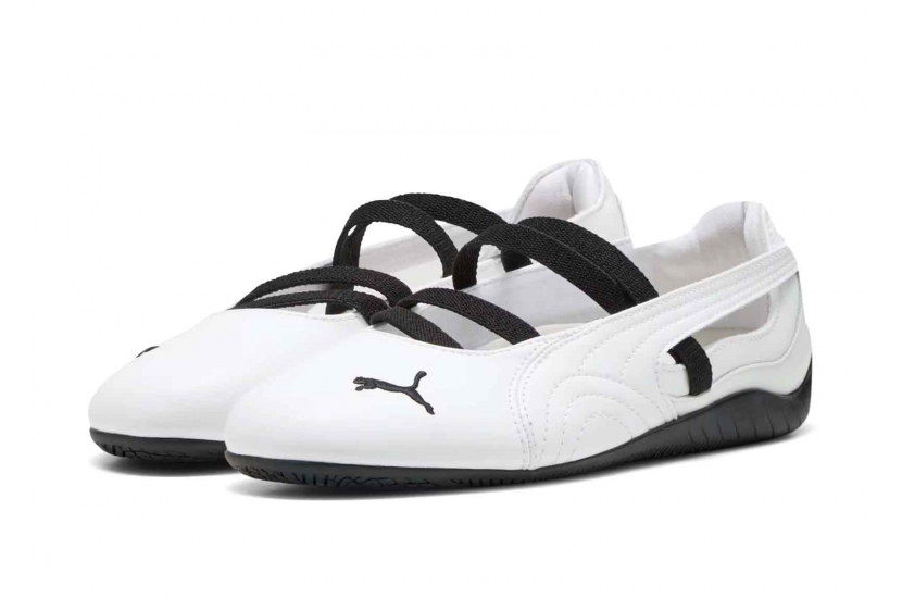 PUMA SPEEDCAT BALLET LEATHER WHITE BLACK [403587-01]