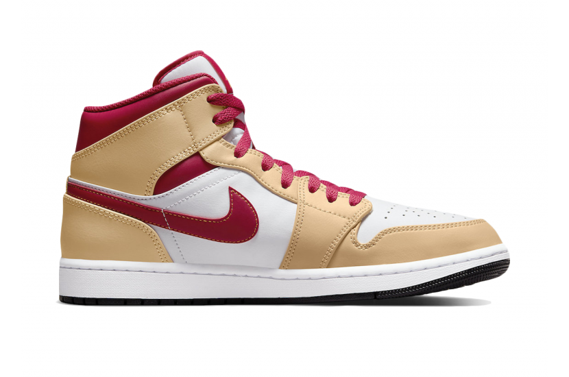 AIR JORDAN 1 MID BEIGE RED [554724-201]