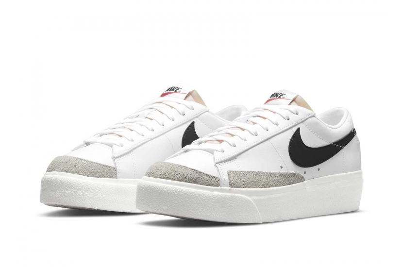 BLAZER LOW PLATFORM WHITE BLACK [DJ0292-101]