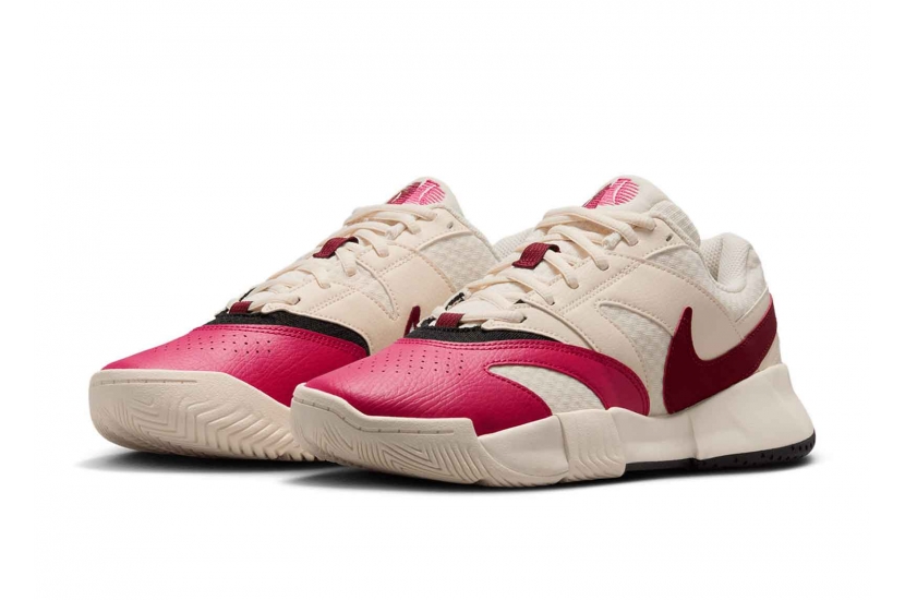NIKE COURT LITE 4 "PALE IVORY SAIL BLACK TEAM RED" [FD6575-103]